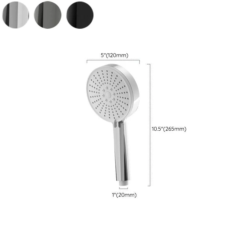 Plastic Handheld Shower Head Round Hand Shower with Self-Cleaning -Bathlova