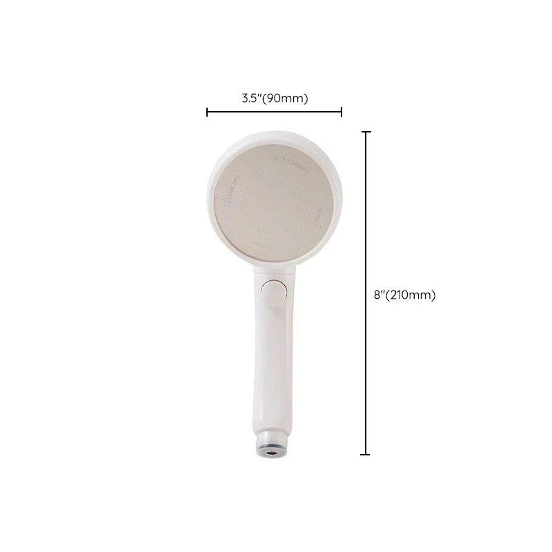 Plastic Handheld Shower Head White Standard Spray Round Wall Mount Swivel Shower Head -Bathlova