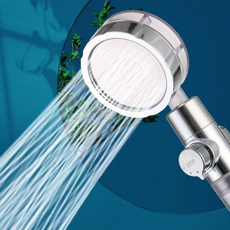 Plastic Shower Head Round Handheld Shower Head with Adjustable Water Flow -Bathlova