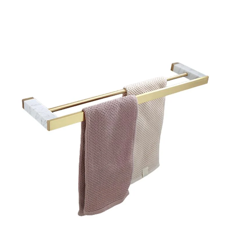 Polished Brass Bathroom Accessory Set Marble Bathroom Hardware -Bathlova