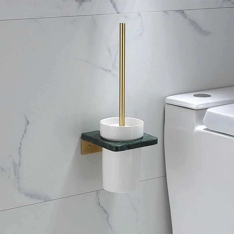 Polished Brass Bathroom Accessory Set Marble Bathroom Hardware -Bathlova