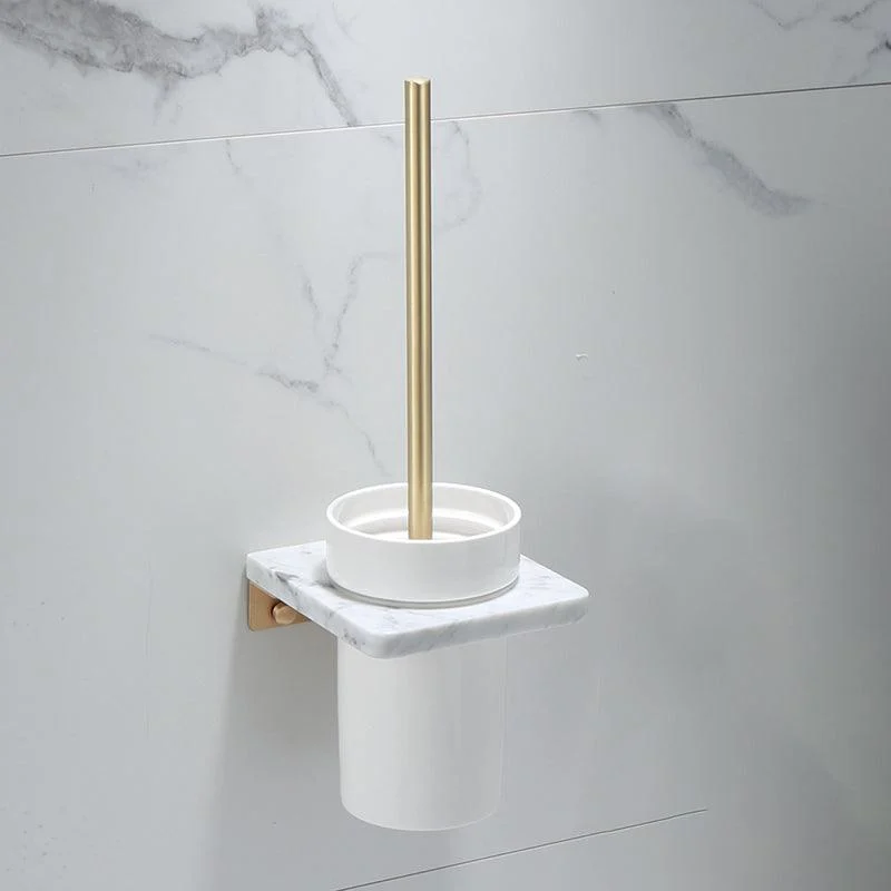 Polished Brass Bathroom Accessory Set Marble Bathroom Hardware -Bathlova