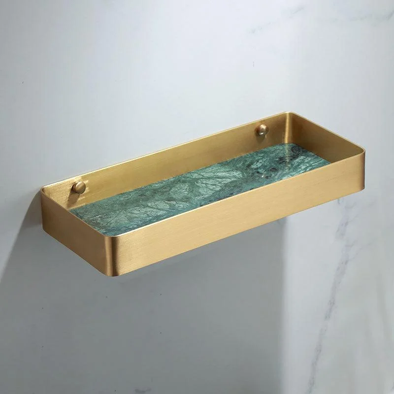 Polished Brass Bathroom Accessory Set Marble Bathroom Hardware -Bathlova