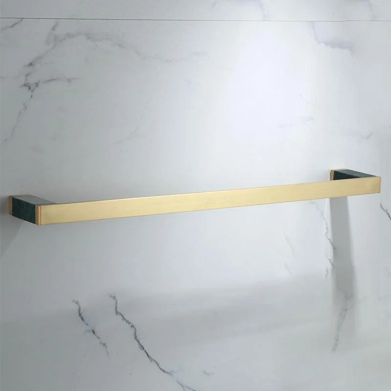 Polished Brass Bathroom Accessory Set Marble Bathroom Hardware -Bathlova