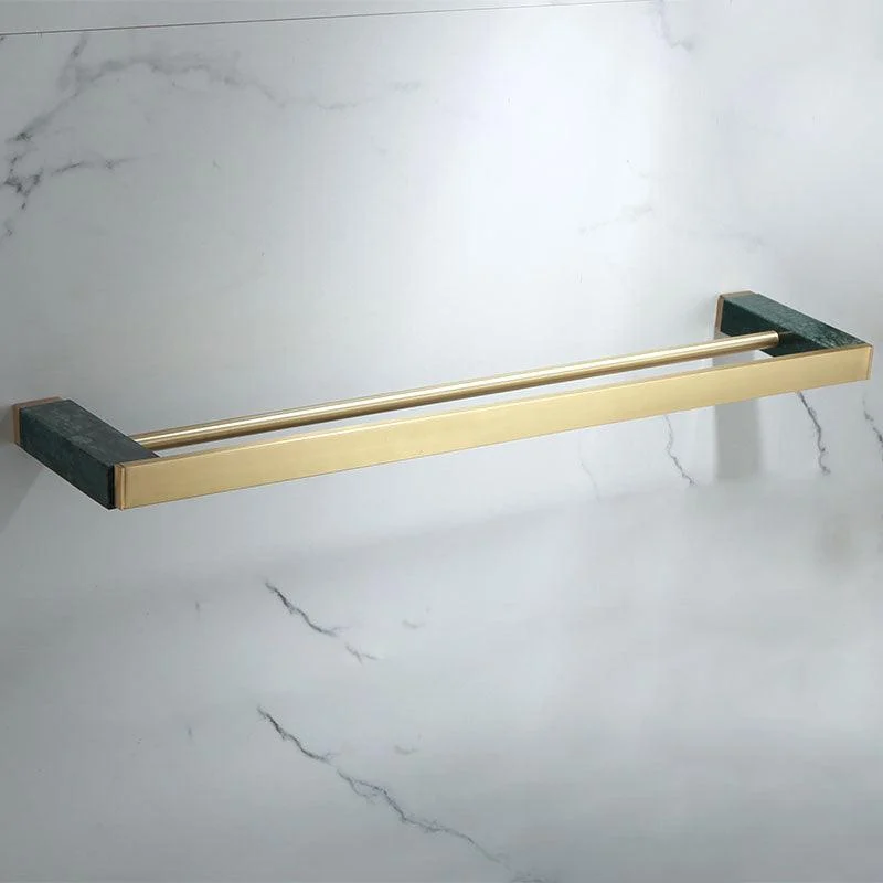 Polished Brass Bathroom Accessory Set Marble Bathroom Hardware -Bathlova