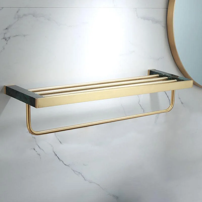 Polished Brass Bathroom Accessory Set Marble Bathroom Hardware -Bathlova