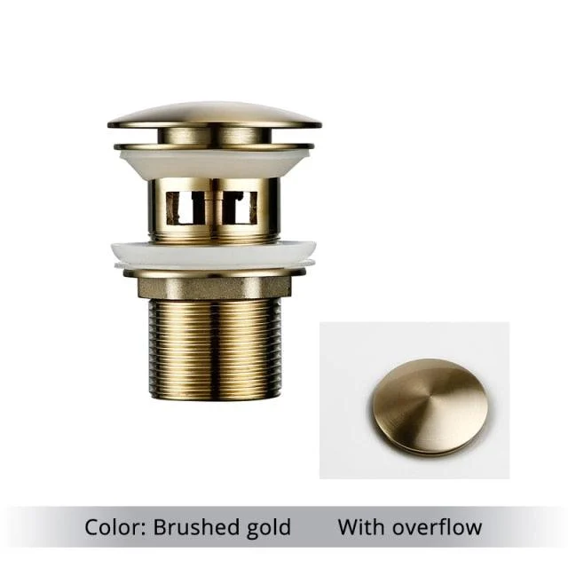 Polished Brass Bathroom Sink Drains -Bathlova