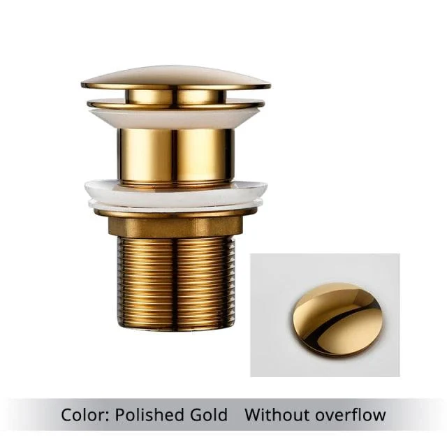 Polished Brass Bathroom Sink Drains -Bathlova