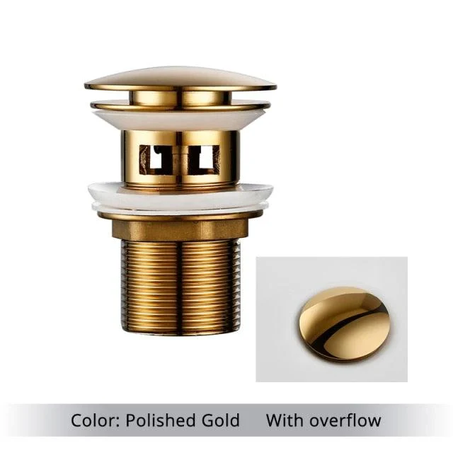 Polished Brass Bathroom Sink Drains -Bathlova