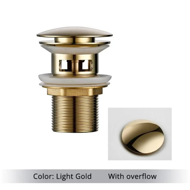 Polished Brass Bathroom Sink Drains -Bathlova