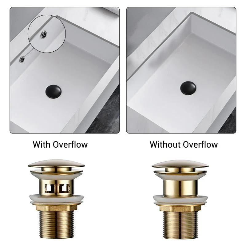 Polished Brass Bathroom Sink Drains -Bathlova