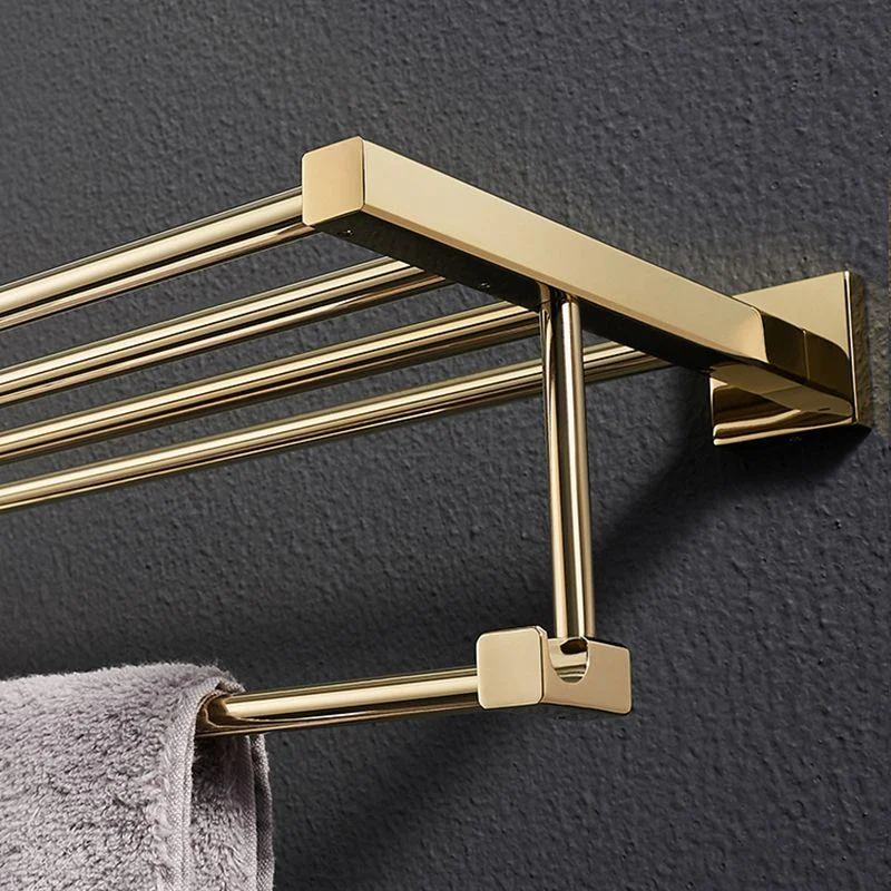 Polished Brass Classic Bathroom Accessory with Bath Shelf/Towel Bar & Paper Holder -Bathlova