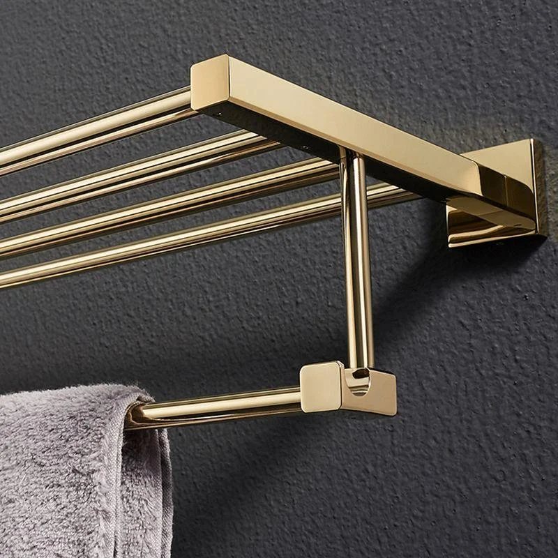 Polished Brass Classic Bathroom Accessory with Bath Shelf/Towel Bar & Paper Holder -Bathlova