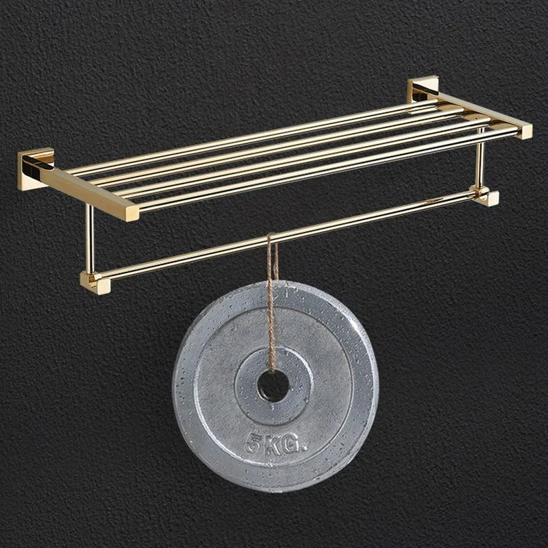 Polished Brass Classic Bathroom Accessory with Bath Shelf/Towel Bar & Paper Holder -Bathlova