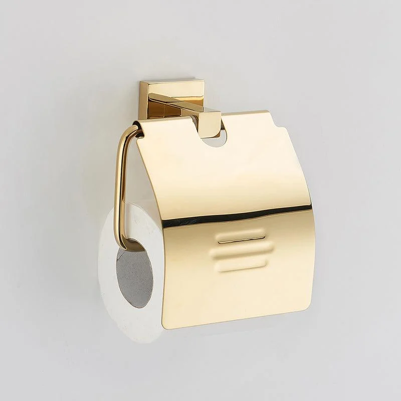 Polished Brass Classic Bathroom Accessory with Bath Shelf/Towel Bar & Paper Holder -Bathlova