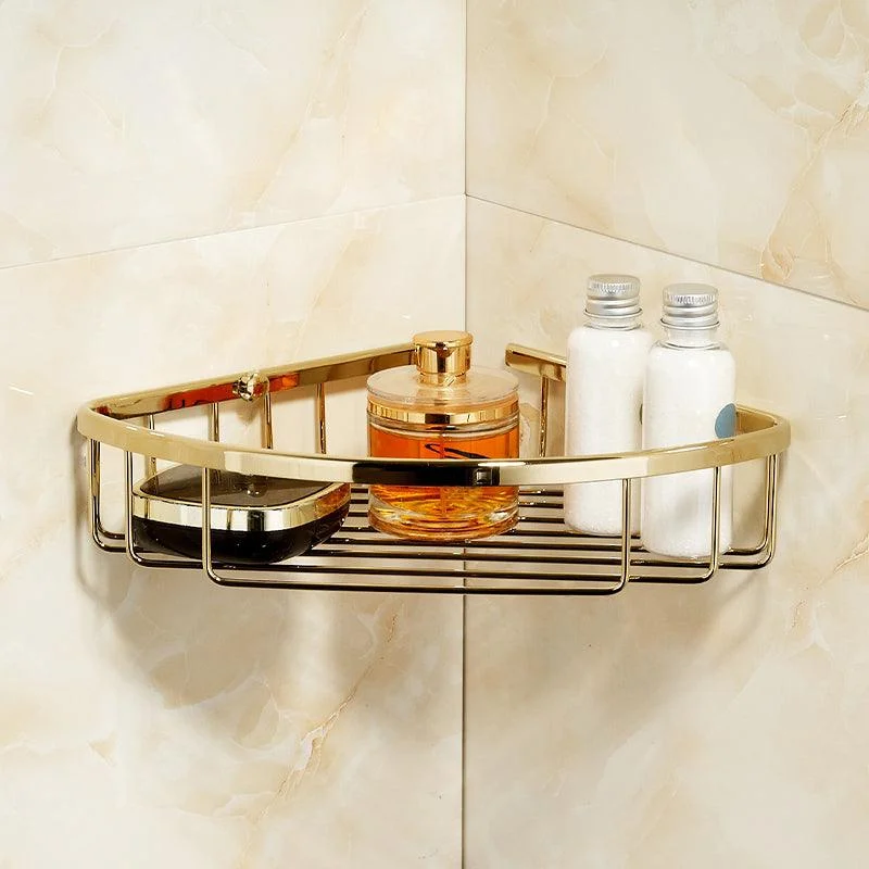 Polished Brass Classic Bathroom Accessory with Bath Shelf/Towel Bar & Paper Holder -Bathlova