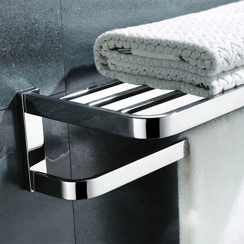 Polished Chrome Modern Bathroom Accessory Set in Stainless Steel Towel Bar/Soap Dish -Bathlova