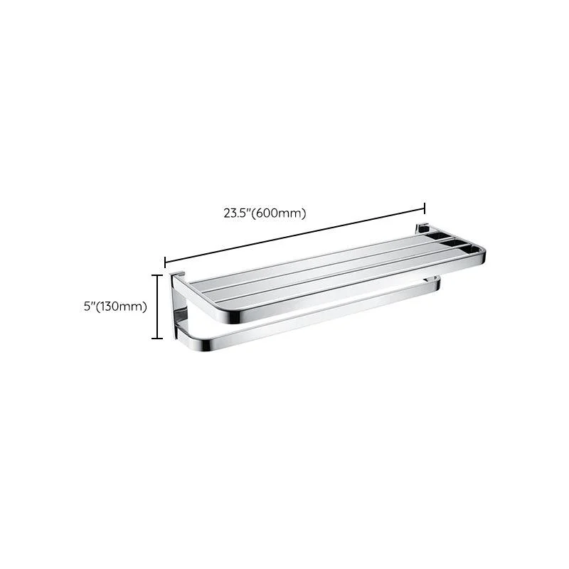 Polished Chrome Modern Bathroom Accessory Set in Stainless Steel Towel Bar/Soap Dish -Bathlova