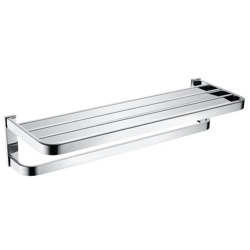 Polished Chrome Modern Bathroom Accessory Set in Stainless Steel Towel Bar/Soap Dish -Bathlova