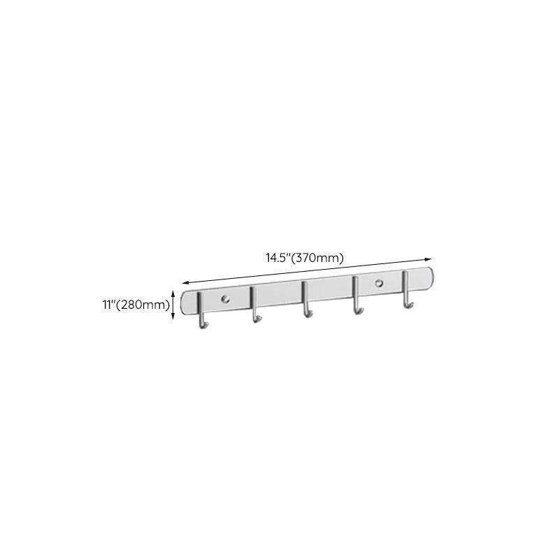 Polished Chrome Modern Bathroom Accessory Set in Stainless with Bath Shelf/Towel Bar -Bathlova