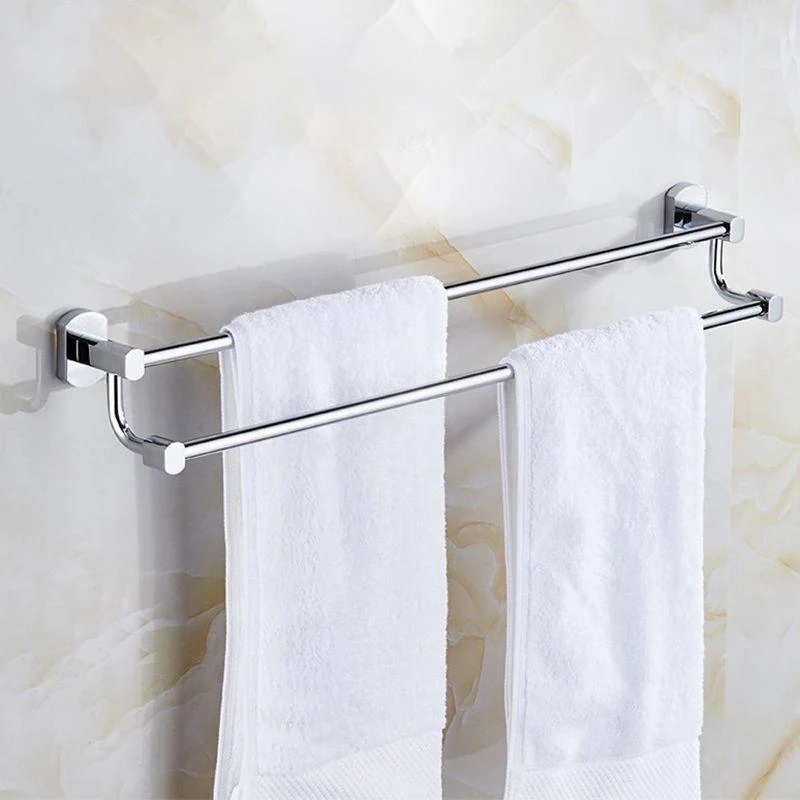 Polished Chrome Modern Bathroom Accessory Set Silver Towel Bar/Bath Shelf -Bathlova