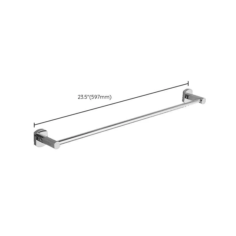 Polished Chrome Modern Bathroom Accessory Set Silver Towel Bar/Bath Shelf -Bathlova