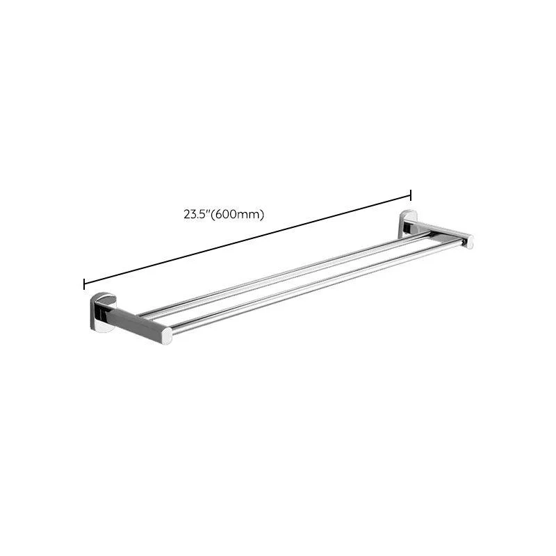 Polished Chrome Modern Bathroom Accessory Set Silver Towel Bar/Bath Shelf -Bathlova