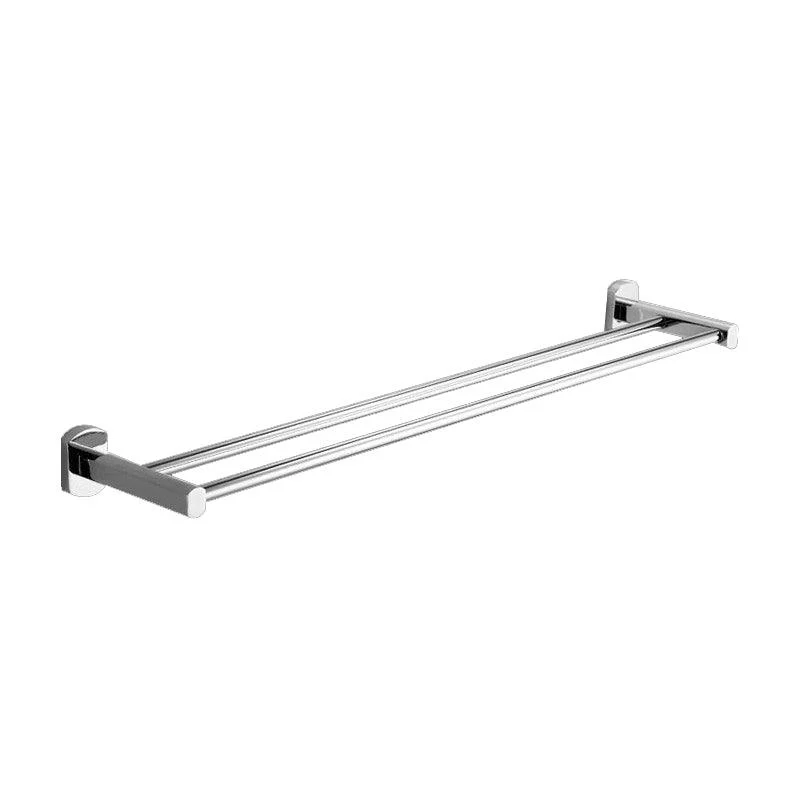 Polished Chrome Modern Bathroom Accessory Set Silver Towel Bar/Bath Shelf -Bathlova