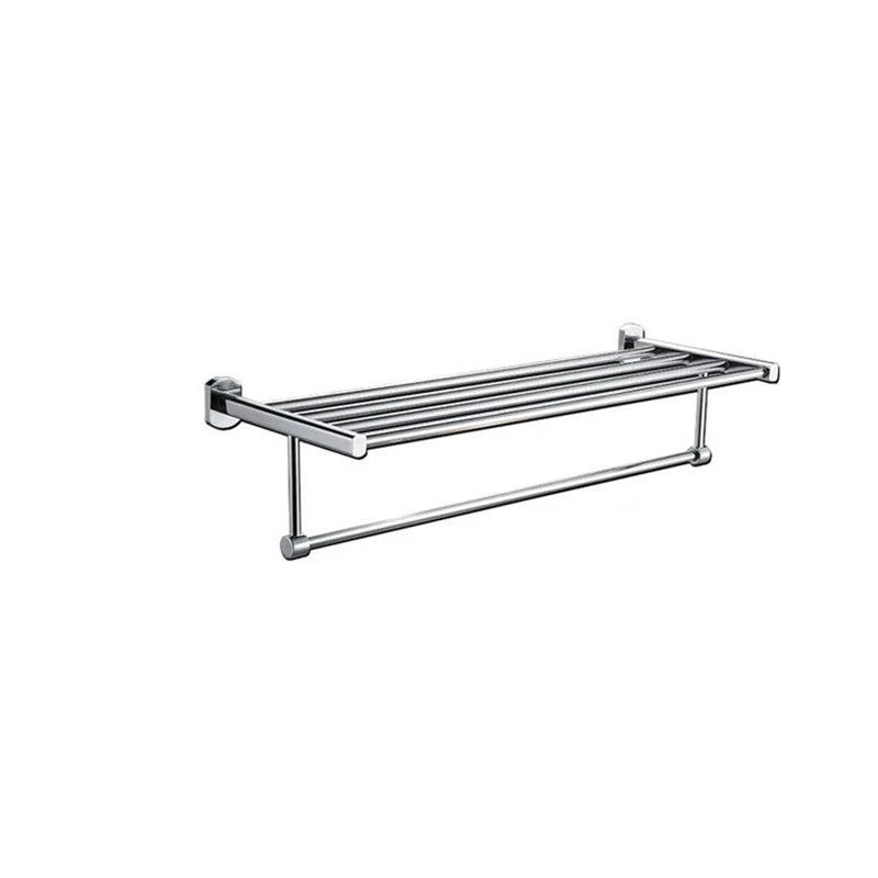 Polished Chrome Modern Bathroom Accessory Set Silver Towel Bar/Bath Shelf -Bathlova