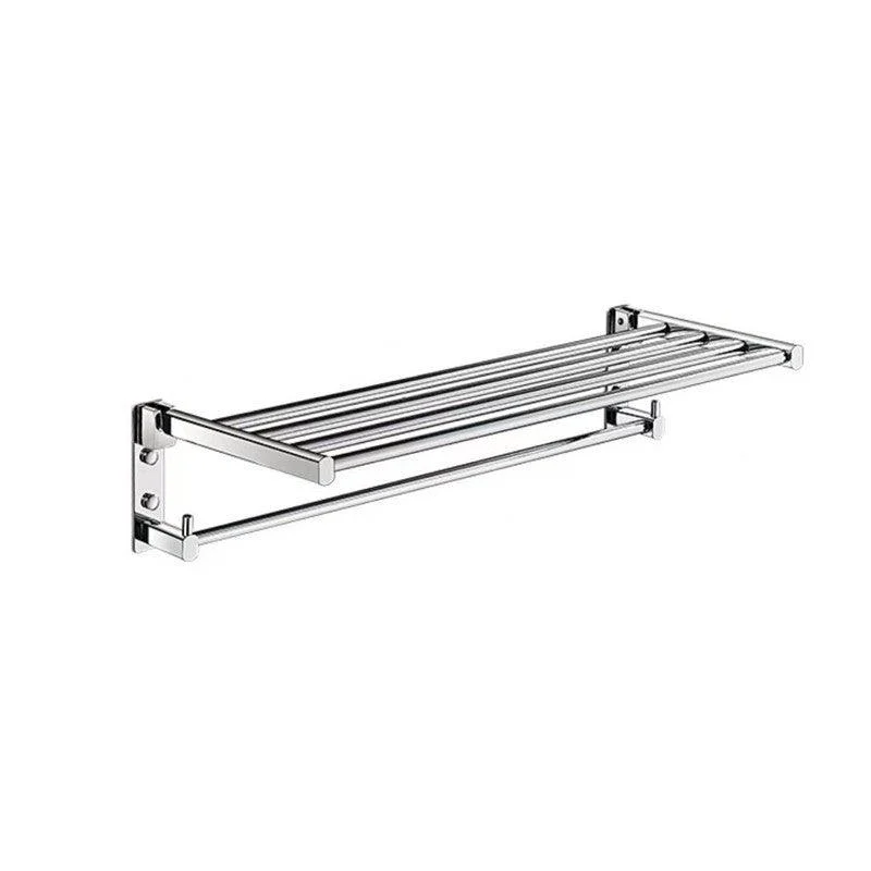 Polished Chrome Modern Bathroom Accessory Set Silver Towel Bar/Bath Shelf -Bathlova