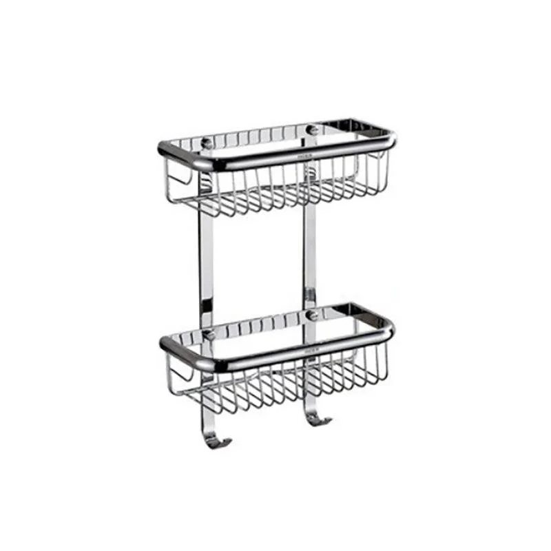 Polished Chrome Modern Bathroom Accessory Set Silver Towel Bar/Bath Shelf -Bathlova