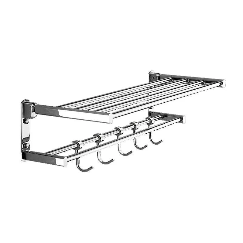 Polished Chrome Modern Bathroom Accessory Set Silver Towel Bar/Bath Shelf -Bathlova