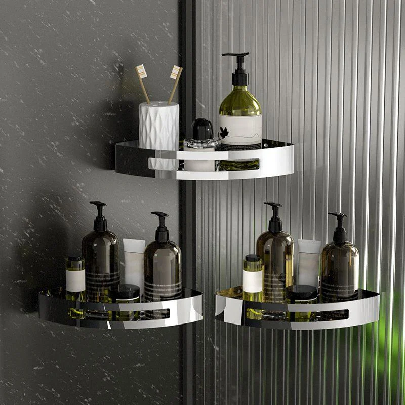 Polished Chrome Modern Bathroom Accessory Set Stainless Steel Triangle Bath Shelf -Bathlova