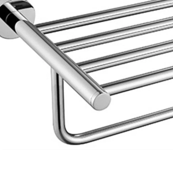 Polished Chrome Modern Bathroom Accessory Set with Towel Bar/Paper Holder -Bathlova