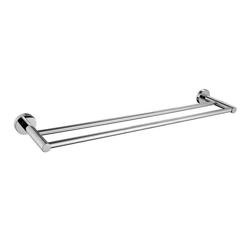 Polished Chrome Modern Bathroom Accessory Set with Towel Bar/Paper Holder -Bathlova