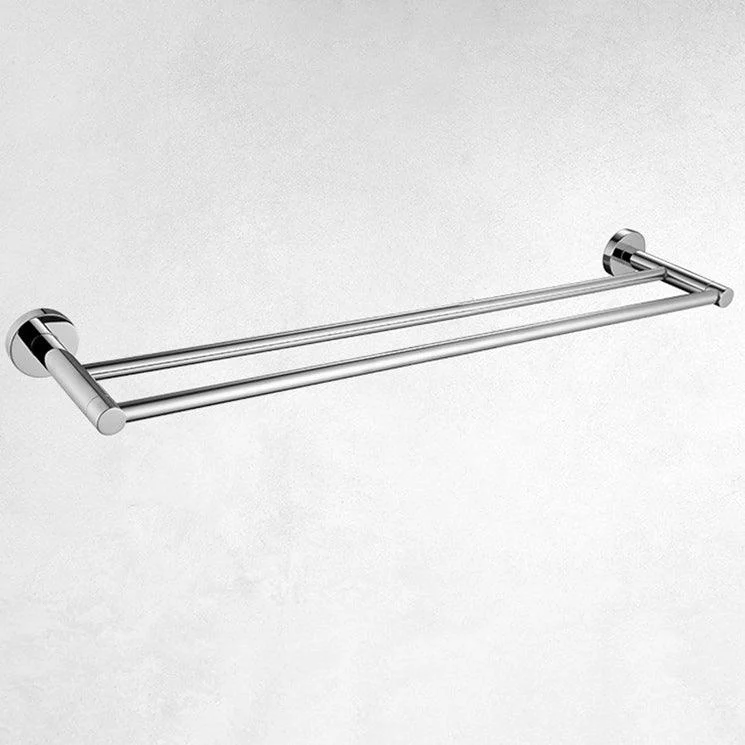 Polished Chrome Modern Bathroom Accessory Set with Towel Bar/Paper Holder -Bathlova