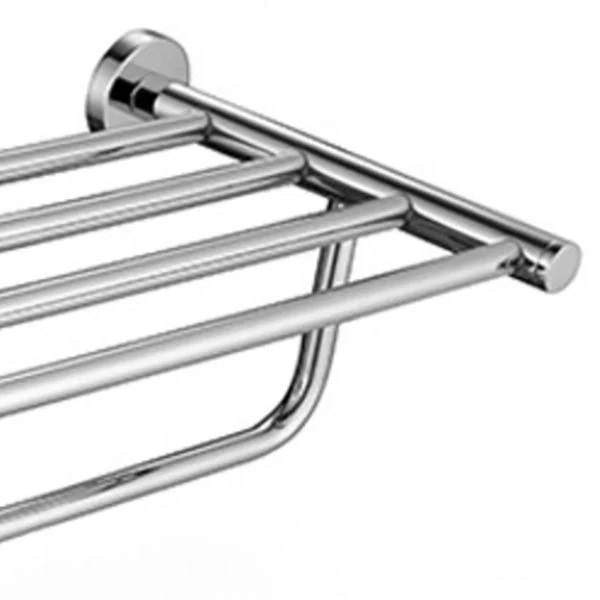 Polished Chrome Modern Bathroom Accessory Set with Towel Bar/Paper Holder -Bathlova