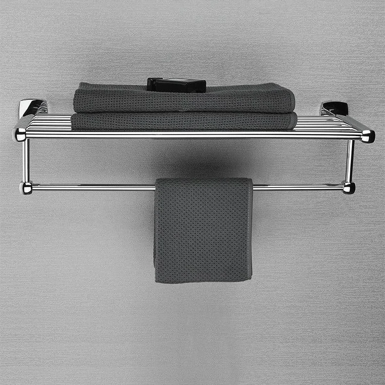 Polished Chrome Modernism Bathroom Accessory Set Bath Shelf/ Towel Bar/Robe Hooks Included -Bathlova