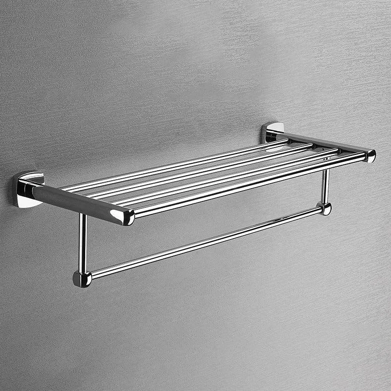 Polished Chrome Modernism Bathroom Accessory Set Bath Shelf/ Towel Bar/Robe Hooks Included -Bathlova