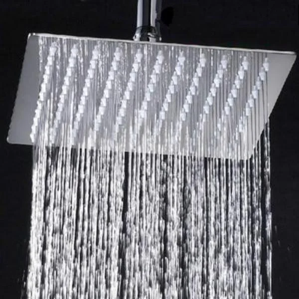 Polished Chrome Square Shaped Bathroom Rainfall Shower Head -Bathlova