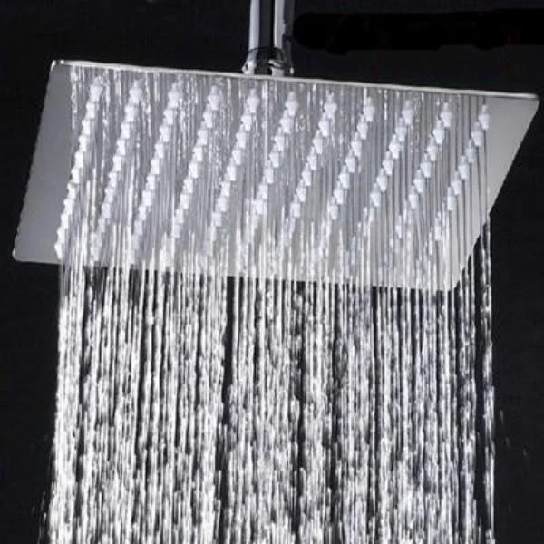 Polished Chrome Square Shaped Bathroom Rainfall Shower Head -Bathlova