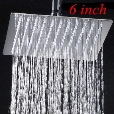 Polished Chrome Square Shaped Bathroom Rainfall Shower Head -Bathlova