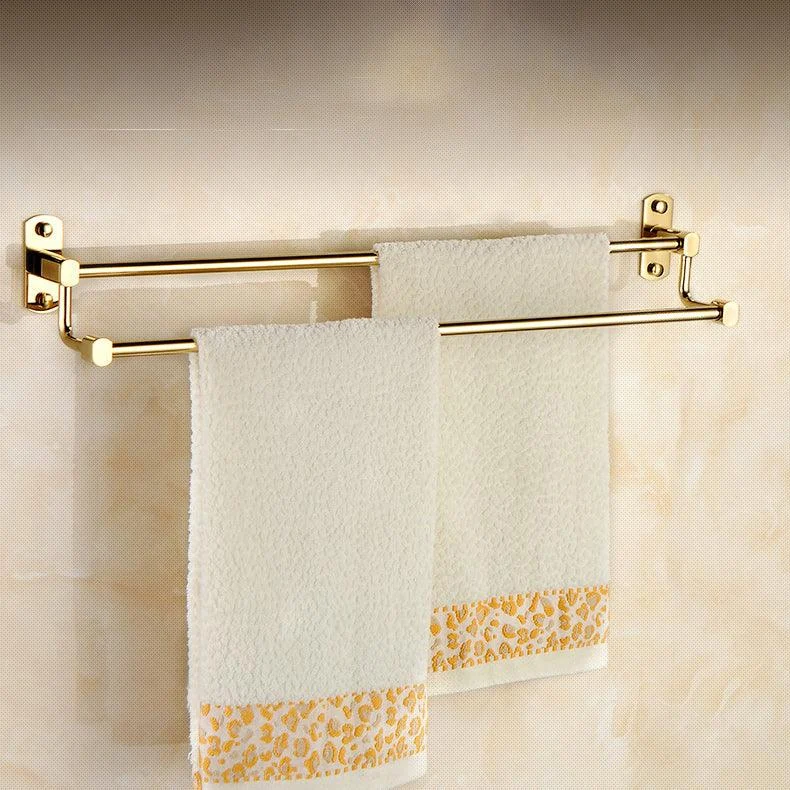 Polished Gold 4 Piece Bathroom Accessory Set Brass Bathroom Hardware -Bathlova