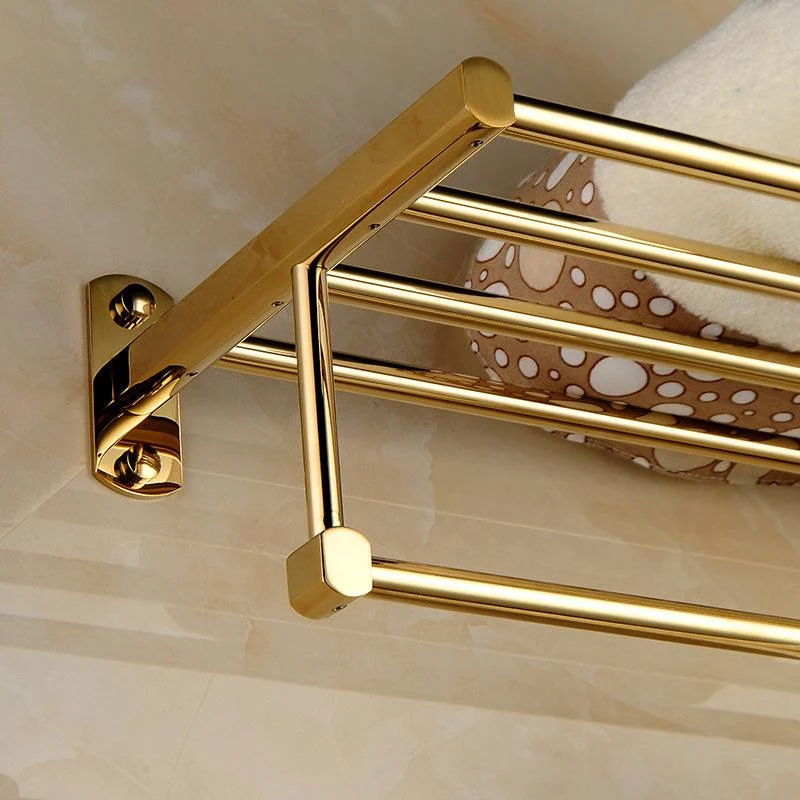 Polished Gold 4 Piece Bathroom Accessory Set Brass Bathroom Hardware -Bathlova