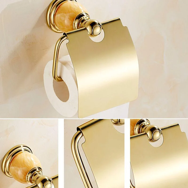 Polished Gold Bathroom Set Metal Bathroom Accessories Hardware Set -Bathlova