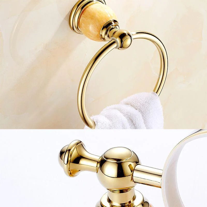 Polished Gold Bathroom Set Metal Bathroom Accessories Hardware Set -Bathlova