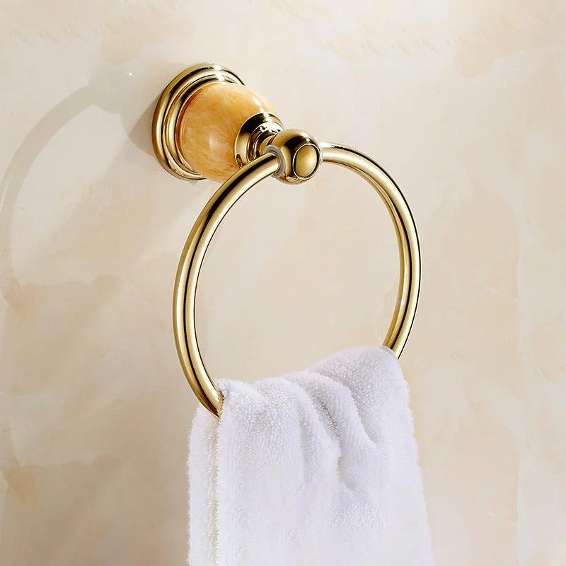 Polished Gold Bathroom Set Metal Bathroom Accessories Hardware Set -Bathlova