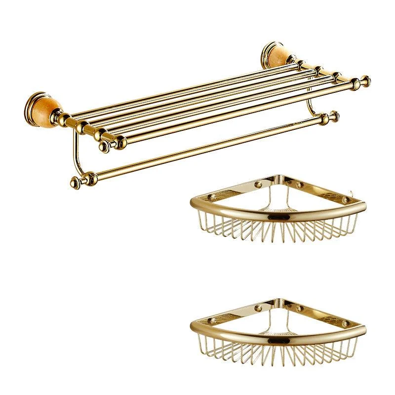 Polished Gold Bathroom Set Metal Bathroom Accessories Hardware Set -Bathlova