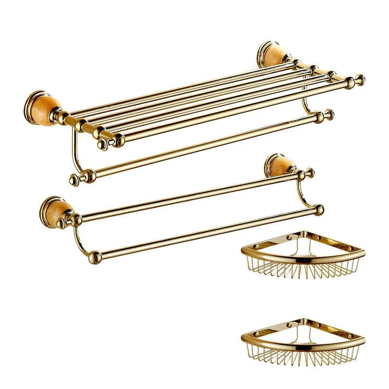 Polished Gold Bathroom Set Metal Bathroom Accessories Hardware Set -Bathlova