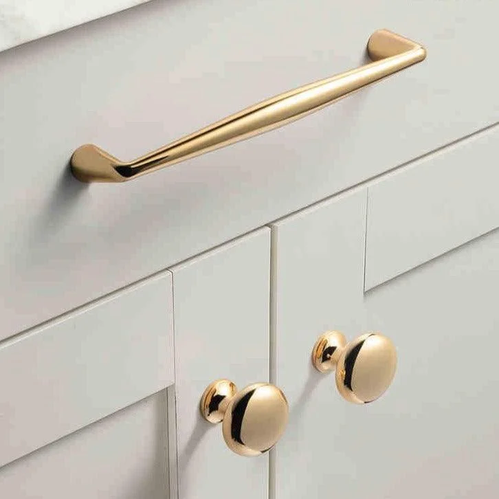 Polished Gold Cabinet and Drawer Handles -Bathlova